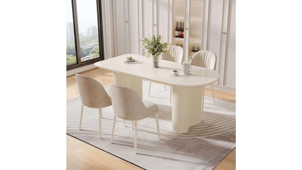 elegant white table set