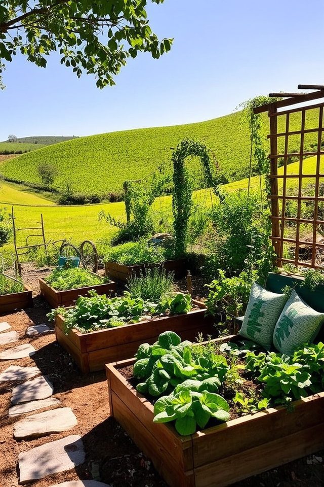elevated garden bed installation