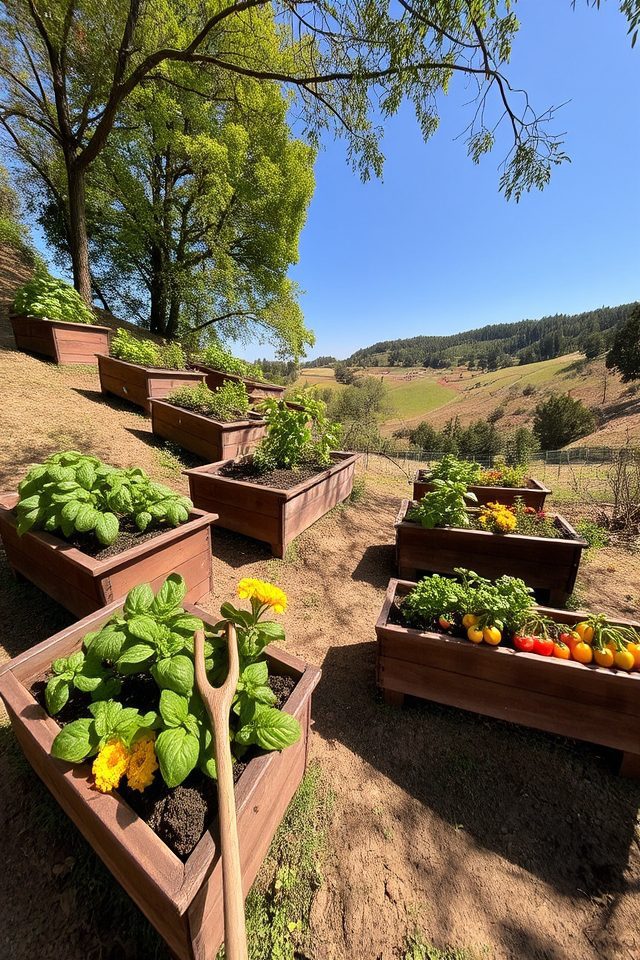 elevated gardening on slopes