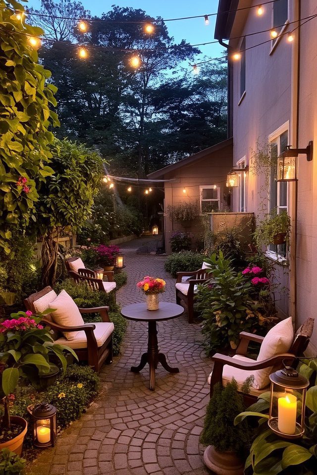 enchanting evening garden ambiance