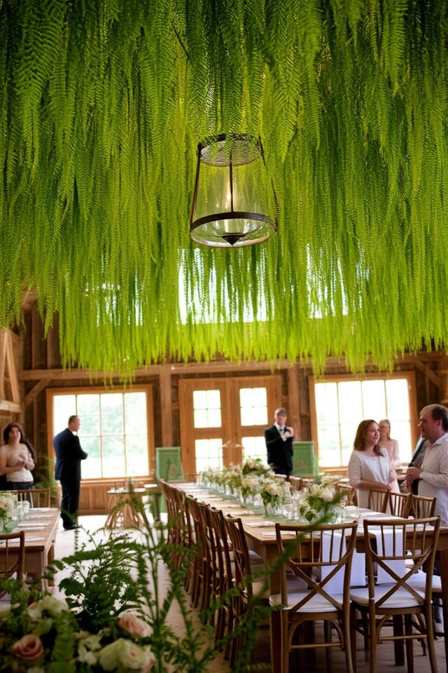 enchanting hanging fern decor