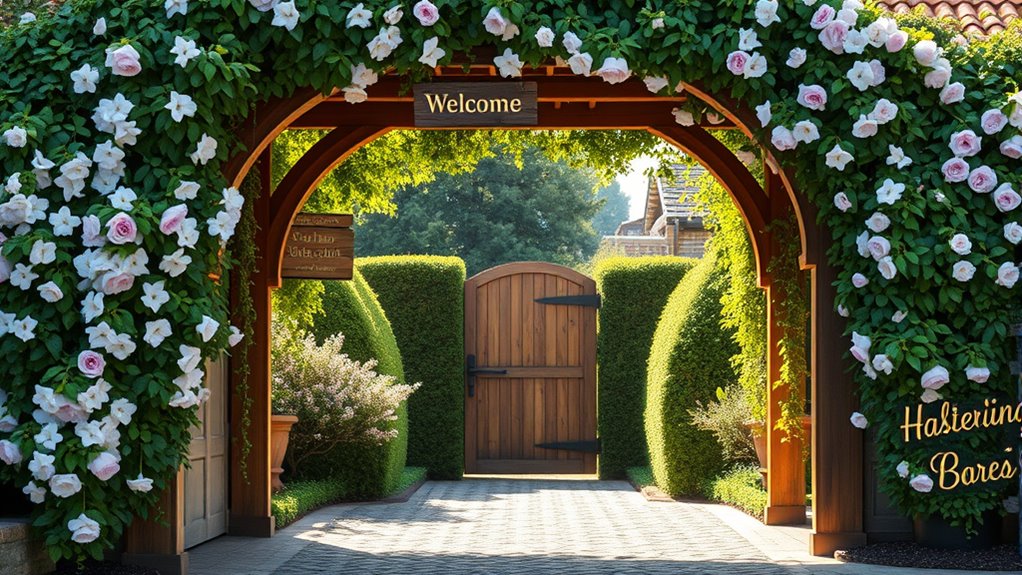 enchanting vine covered arches