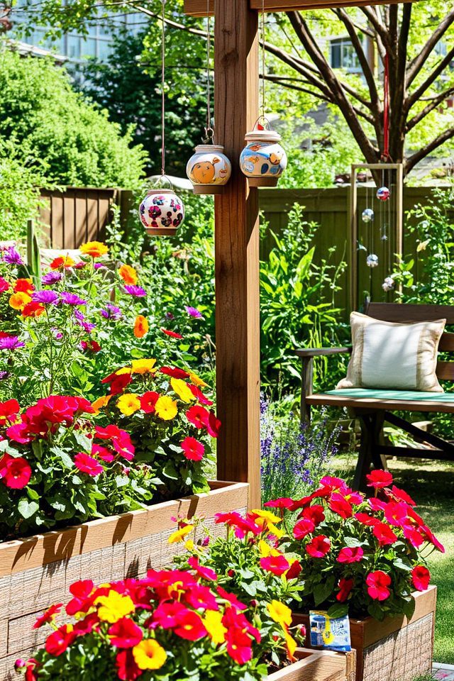 engaging senior friendly garden art