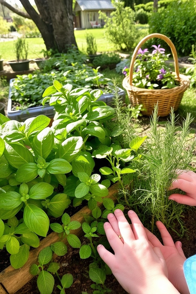 engaging sensory herb garden