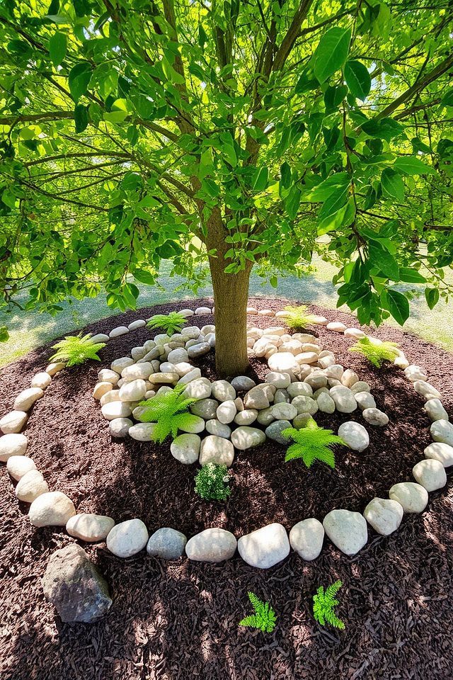 enhance garden with rocks