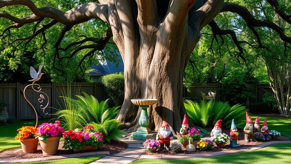 enhance landscape with garden art