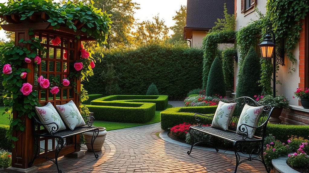 enhancing gardens with trellises