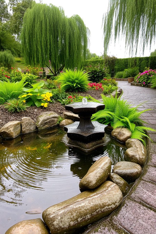 enhancing gardens with water features