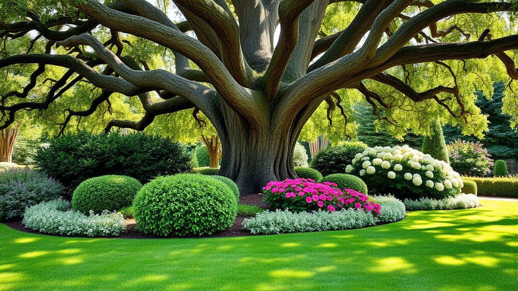 enhancing landscape with shrubs