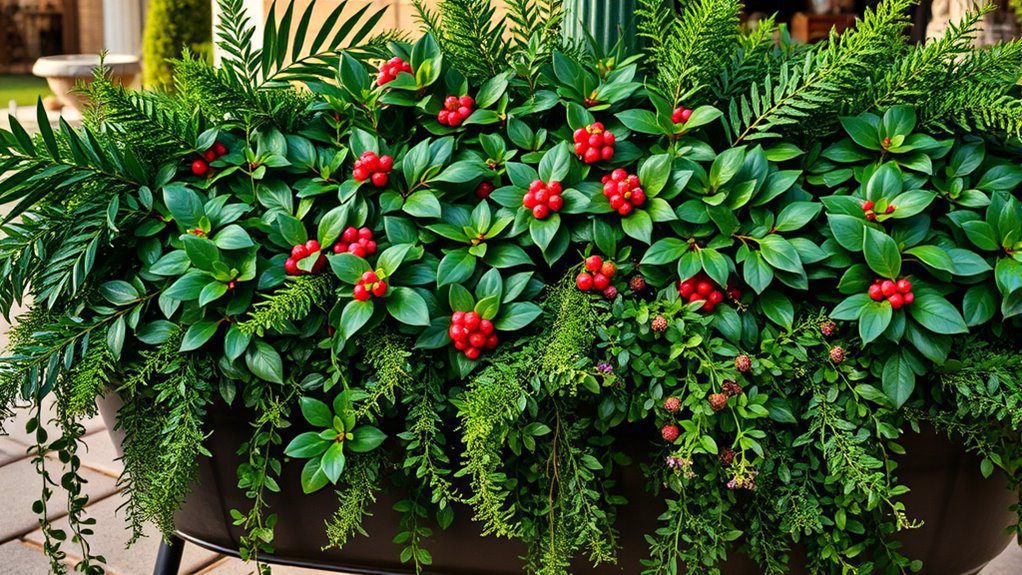 evergreen foliage year round arrangement