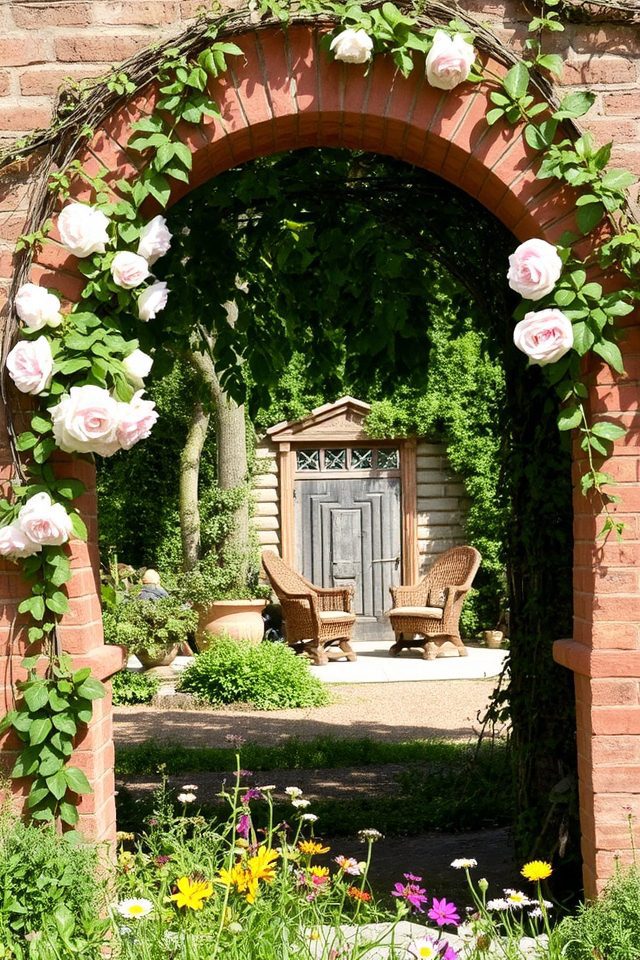 exposed brick archway creation