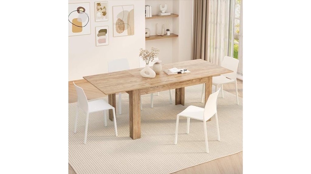extendable dining table seating