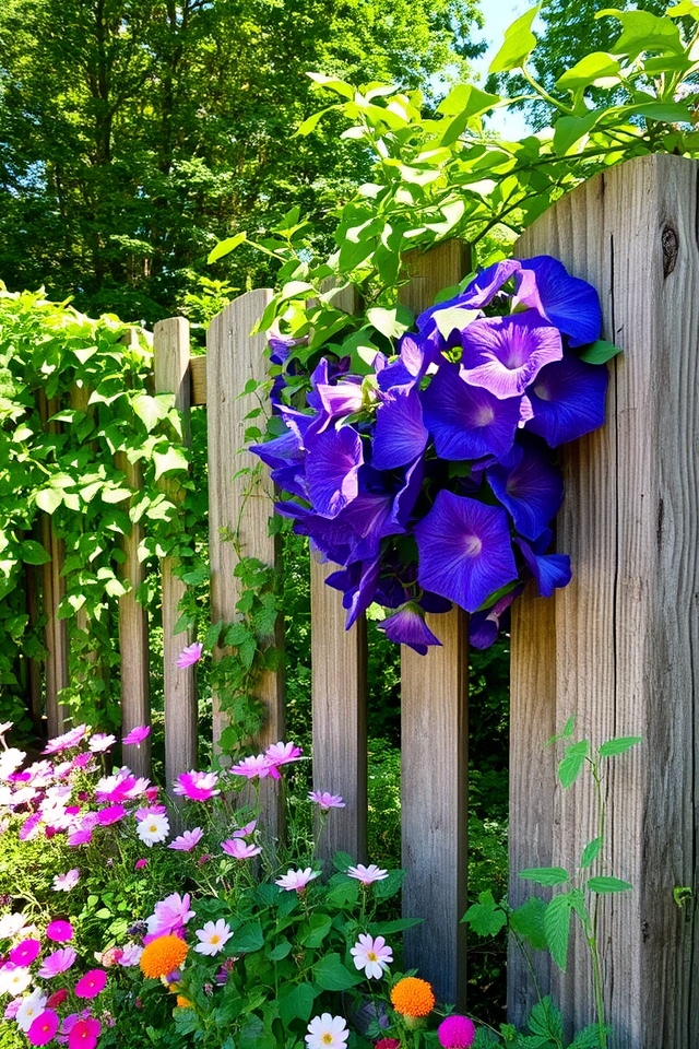 fencing supports climbing plants