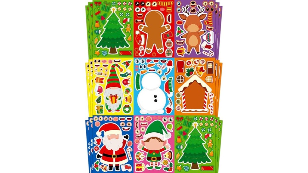 festive diy toddler stickers