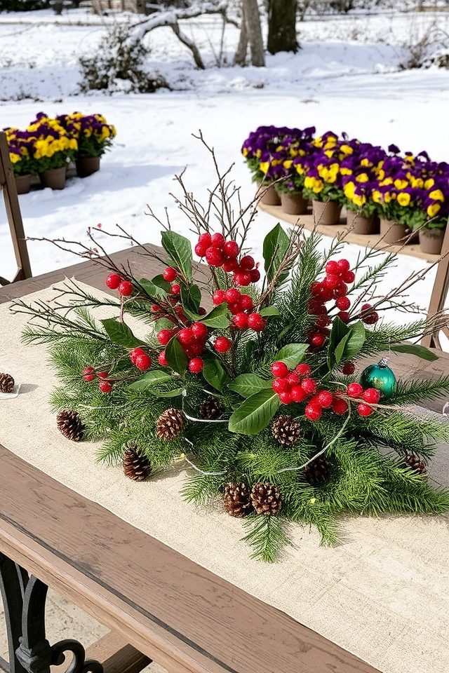 festive garden arrangements created