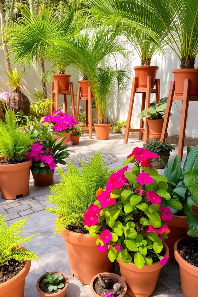 flexibility with potted plants