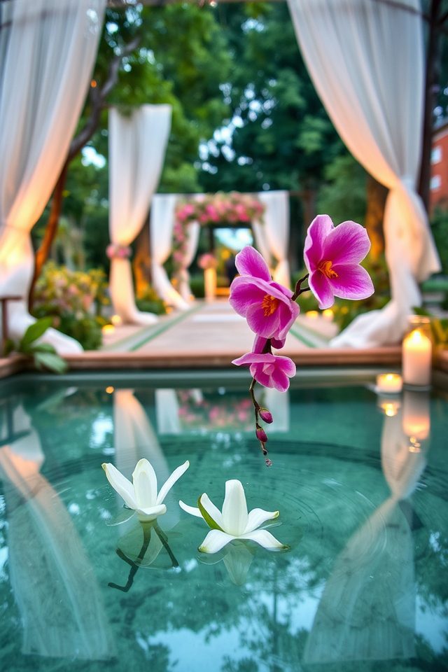 floating floral wedding decor