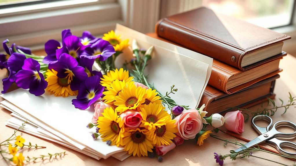 flower pressing project fun