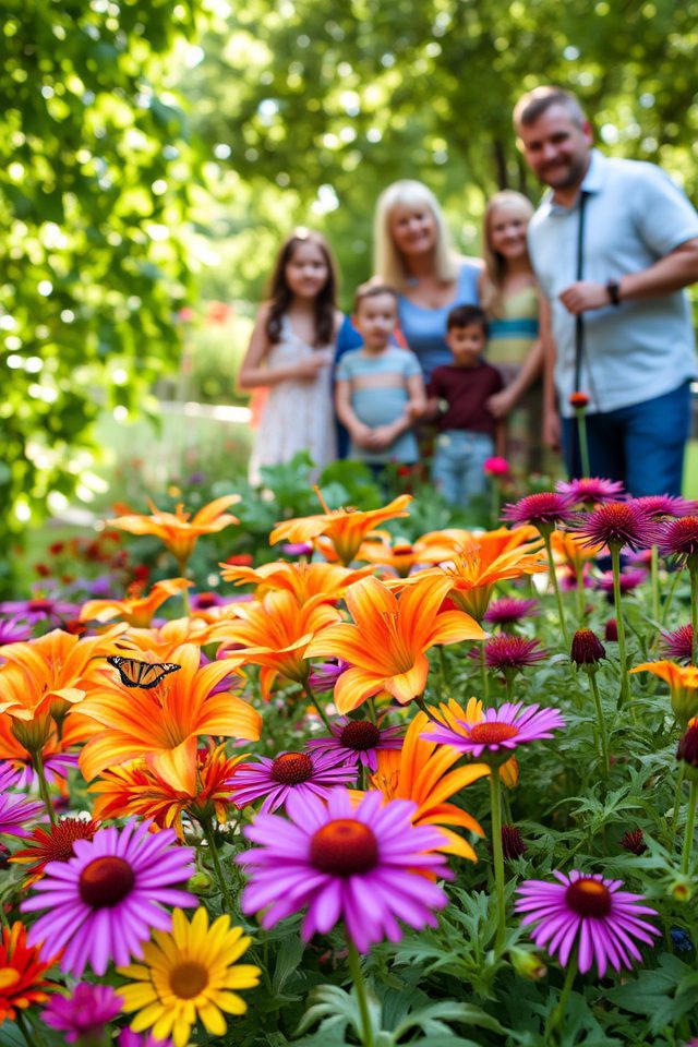 flowering perennial garden border