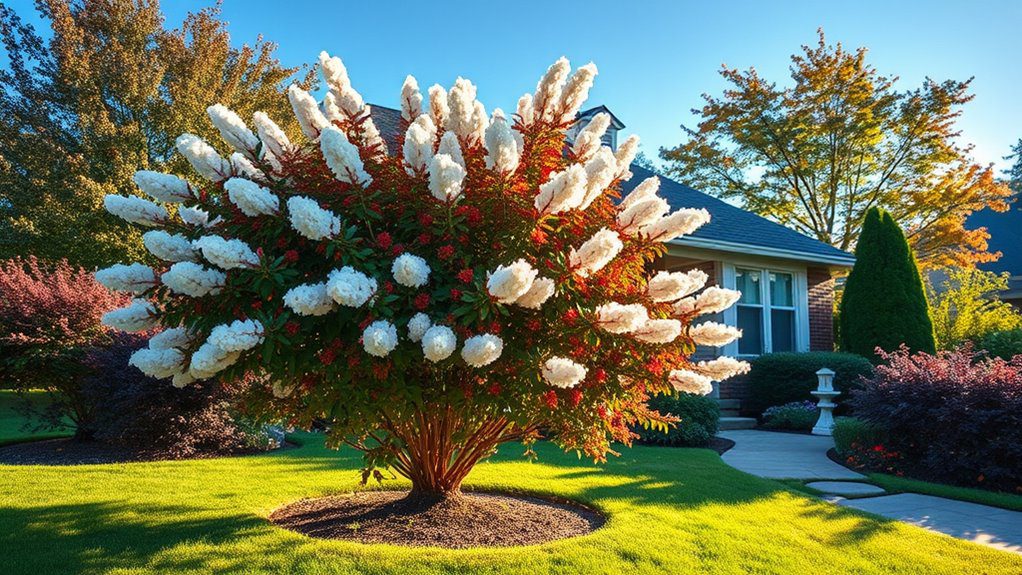 fluffy flowers vibrant foliage