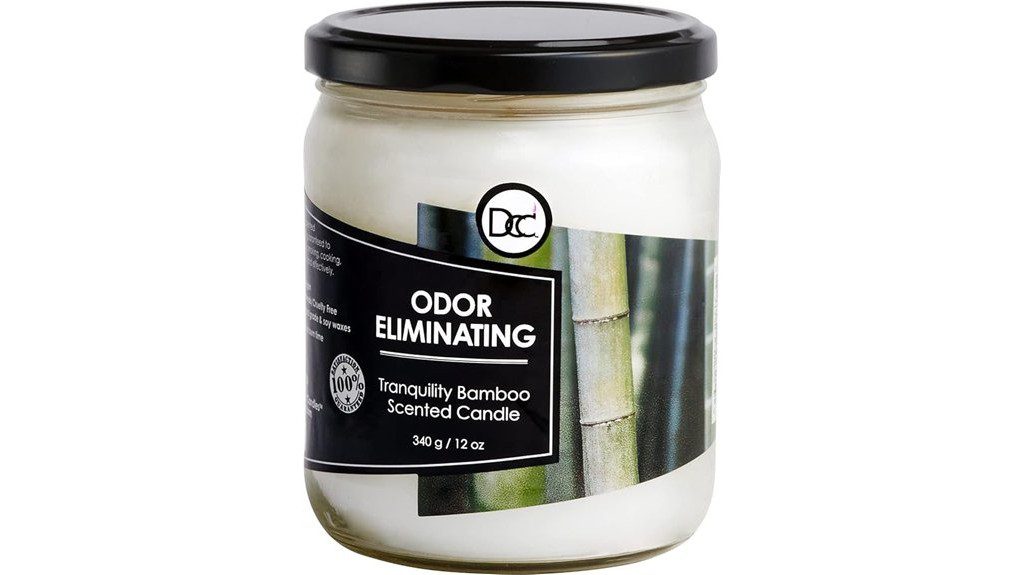 fragranced bamboo odor candle