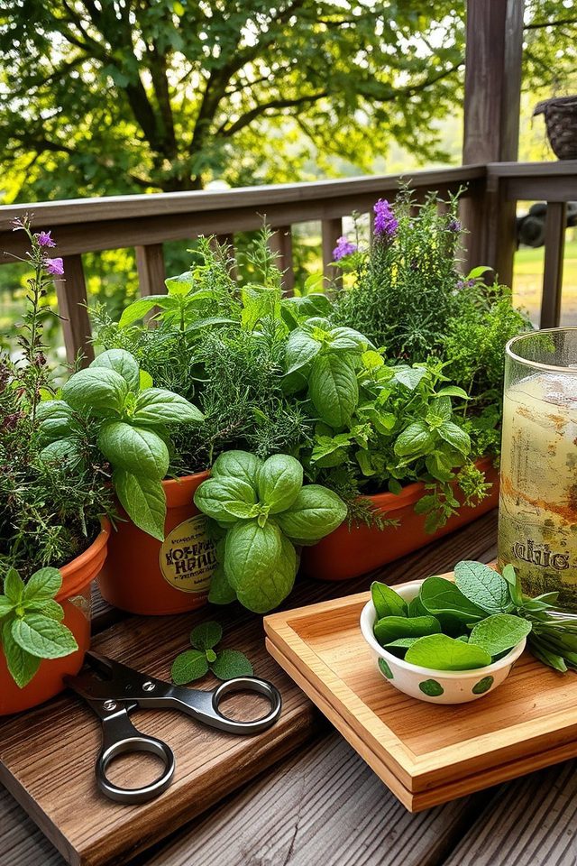fragrant culinary container herbs