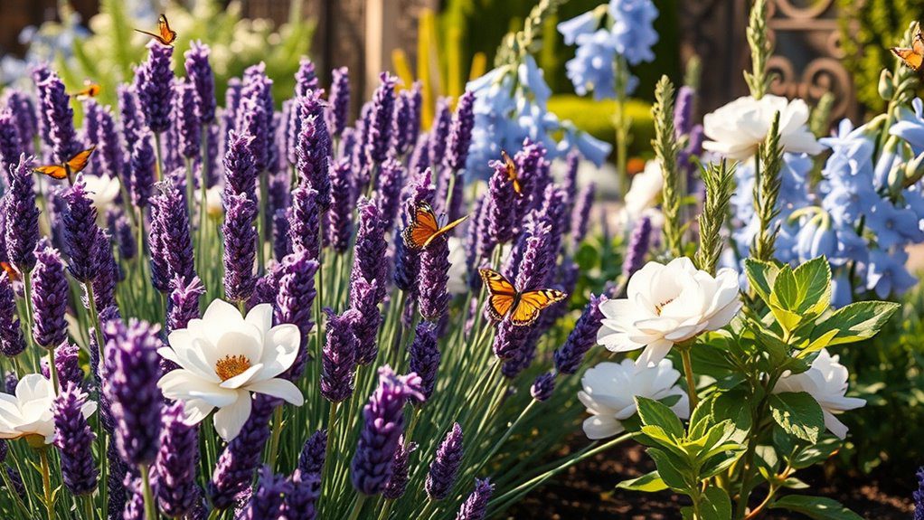 fragrant flower bed arrangement