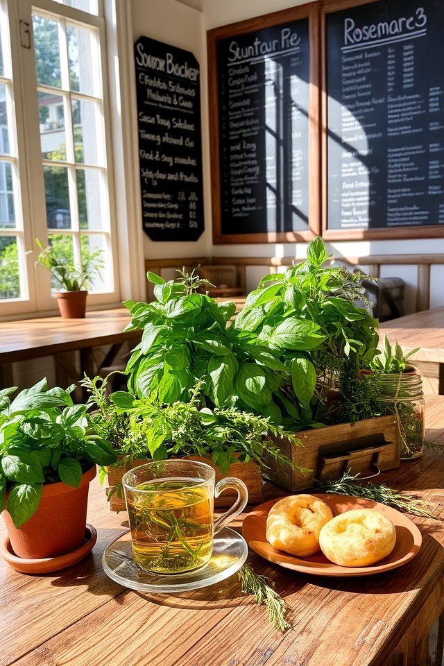 fresh herbs enhance ambiance