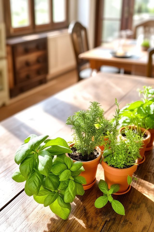 fresh herbs enhance dining