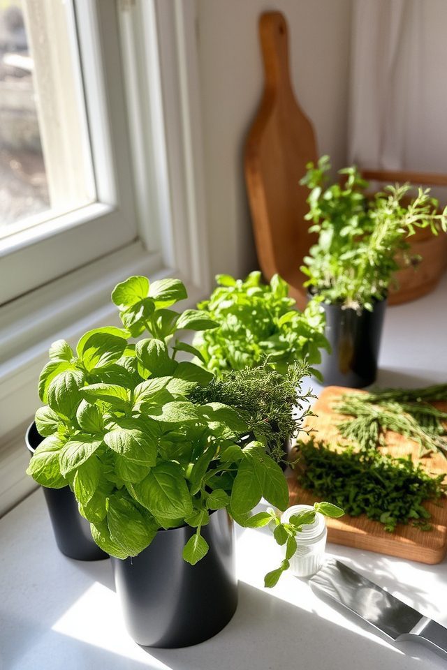fresh herbs in small spaces