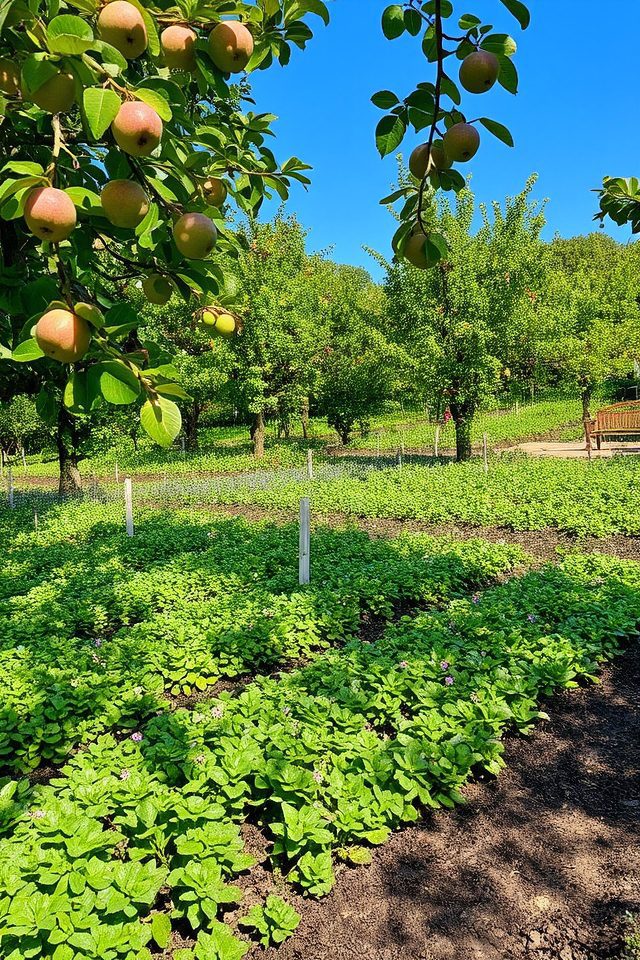 fruit trees on slopes