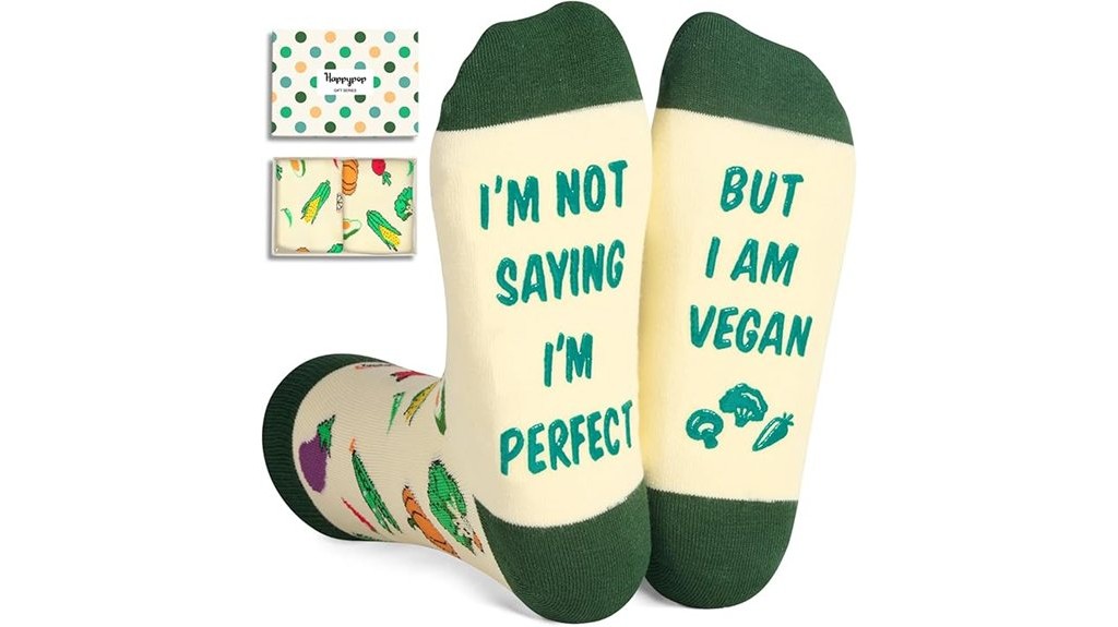 funny vegan gift socks
