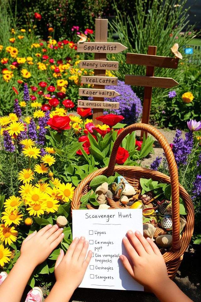 garden family scavenger hunt