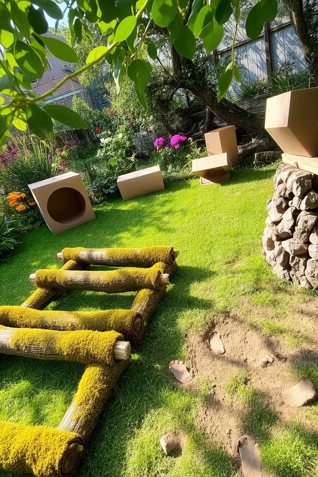 garden obstacle course setup