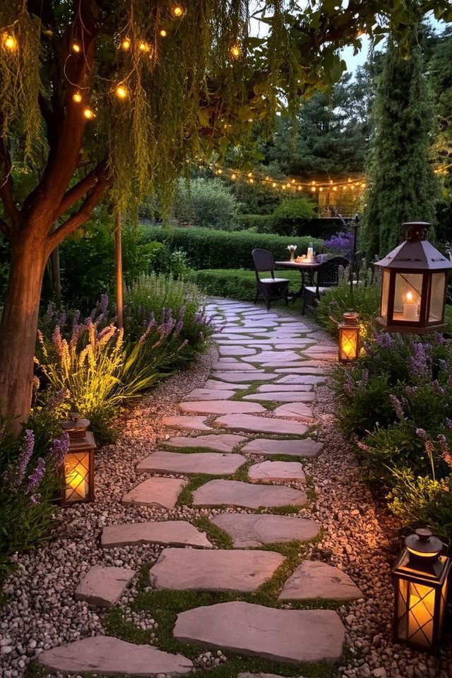 garden pathway ambiance enhancement