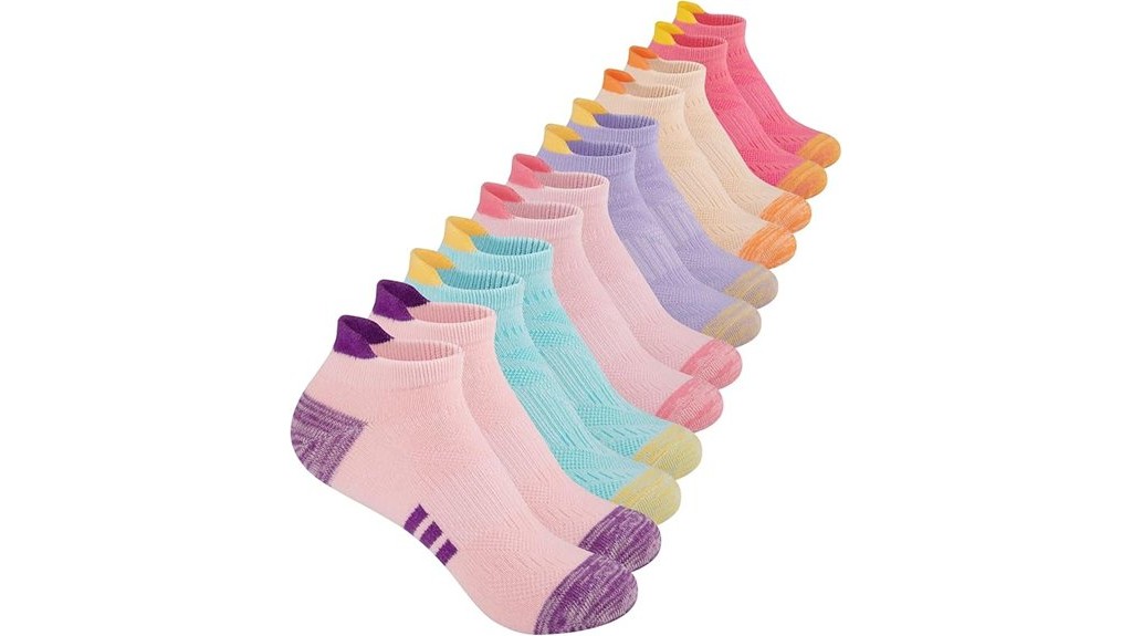 girls athletic ankle socks
