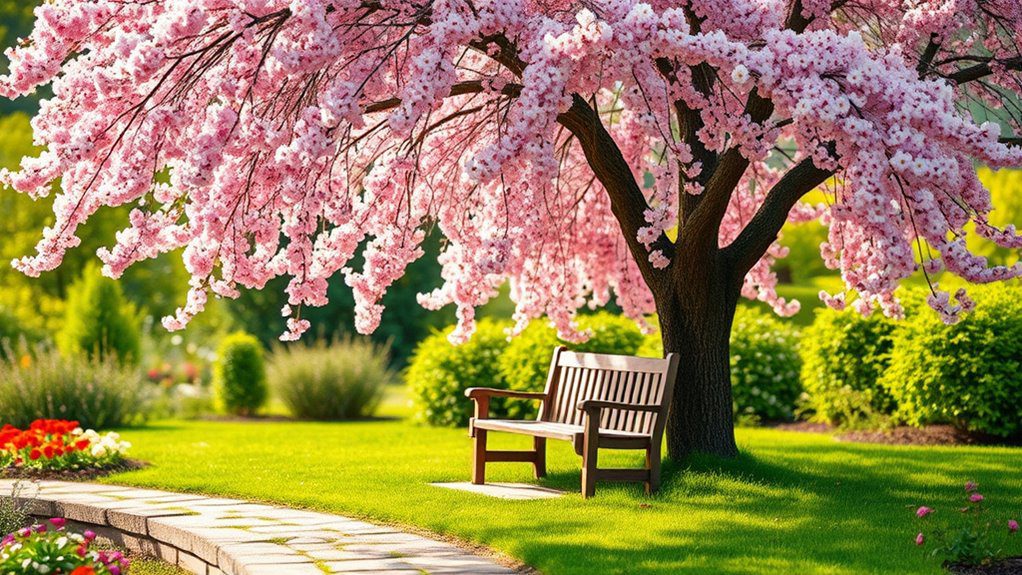 graceful weeping cherry blossoms