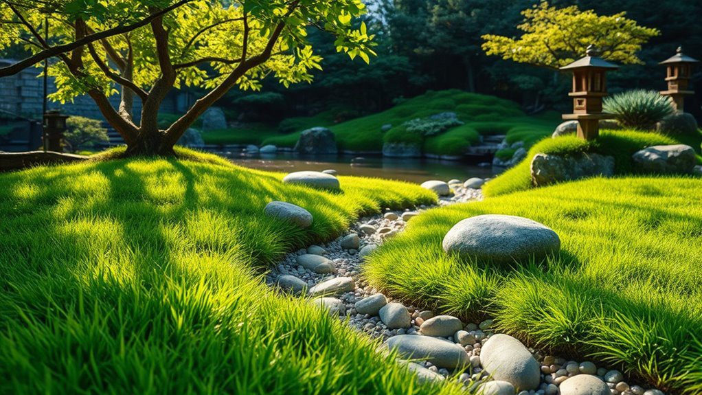 grass and rocks harmony