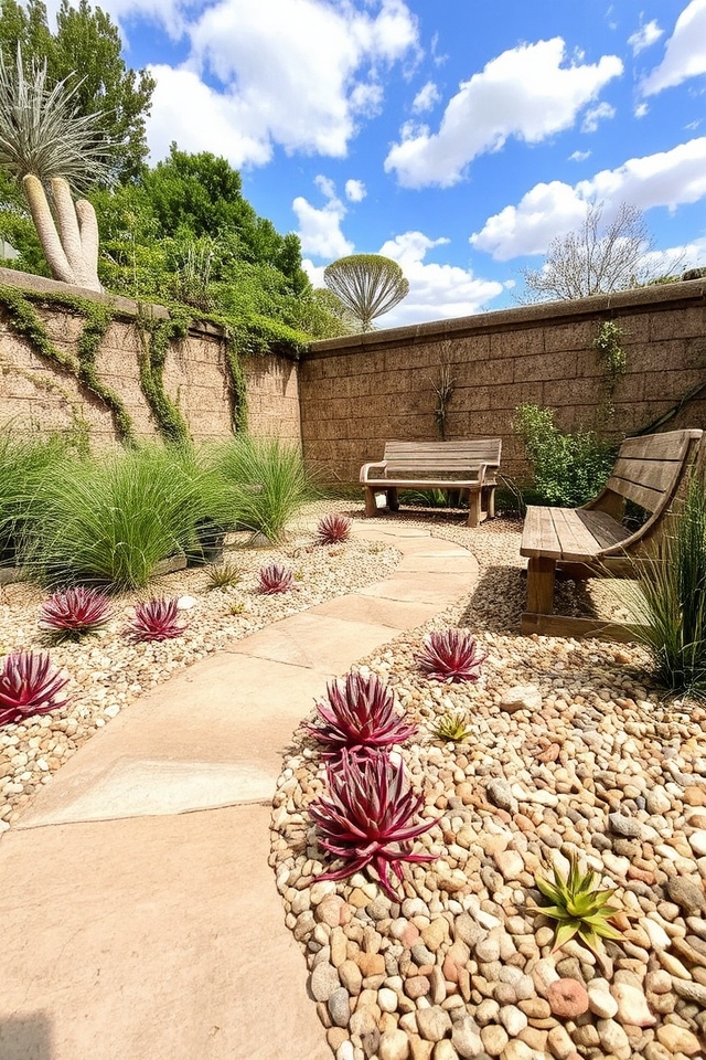gravel enhances garden aesthetics