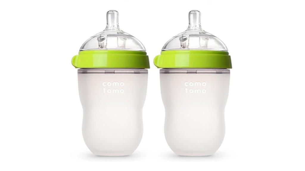 green 8oz baby bottles