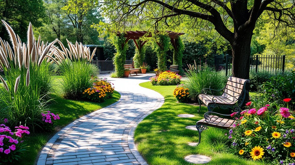 guided garden pathways enhance aesthetics