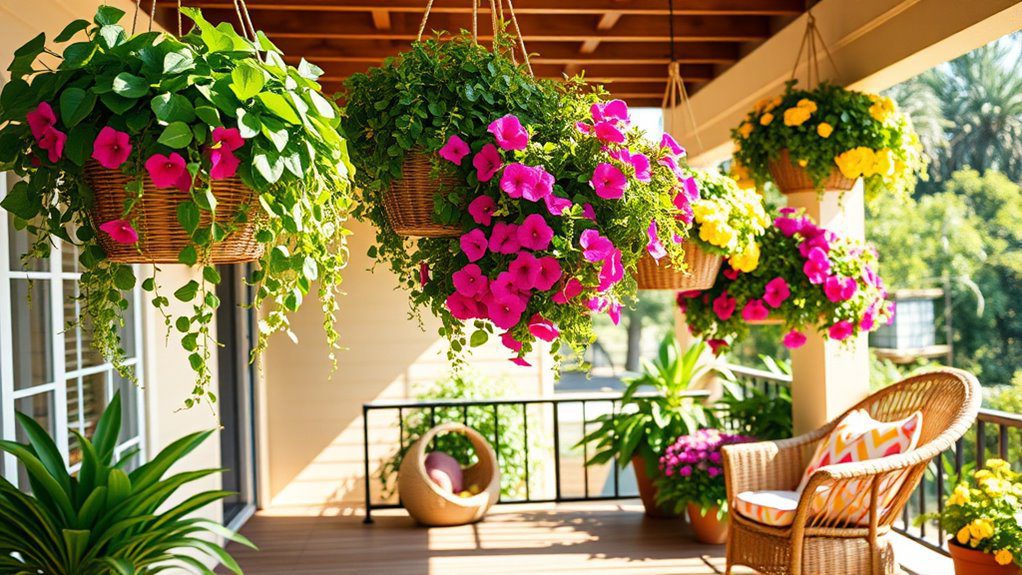 hanging baskets add dimension