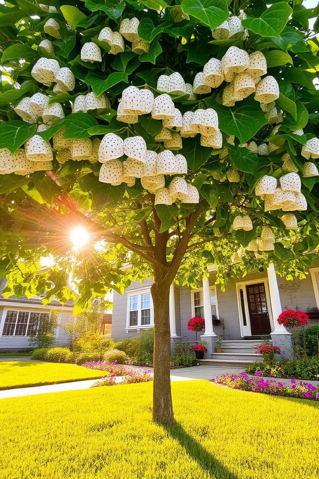 hardy tree with showy flowers