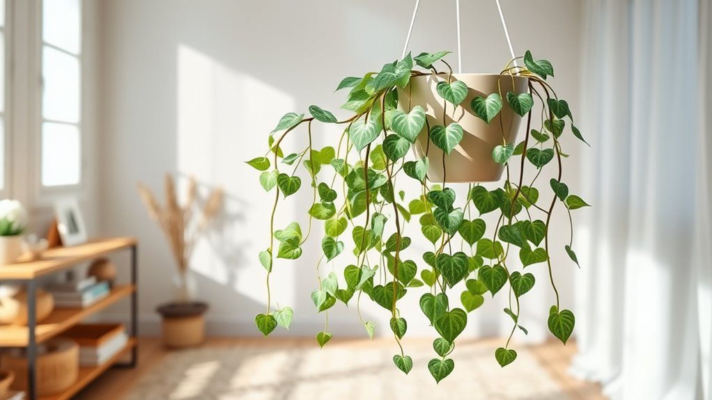 heart shaped trailing indoor plant