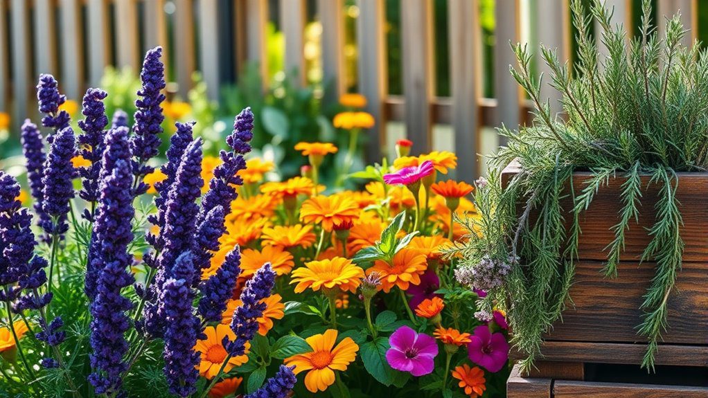 herb and flower combination