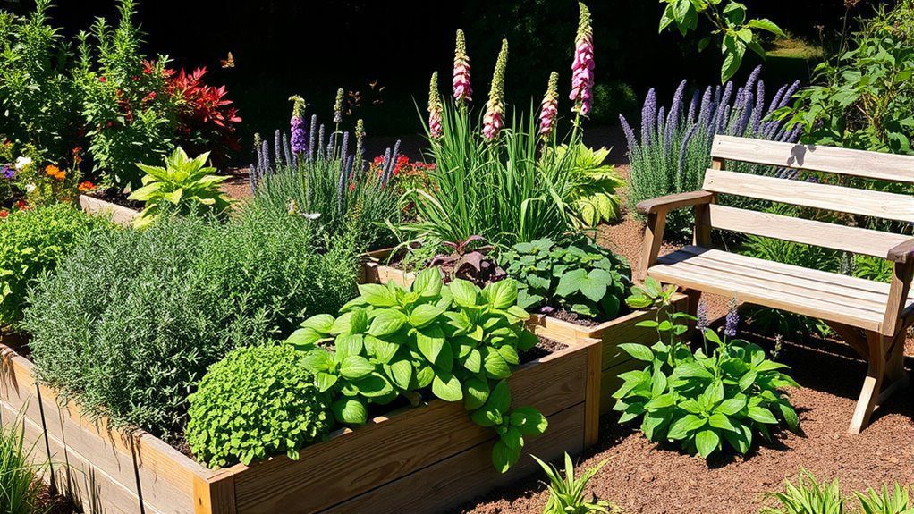 herb garden enhances aesthetics
