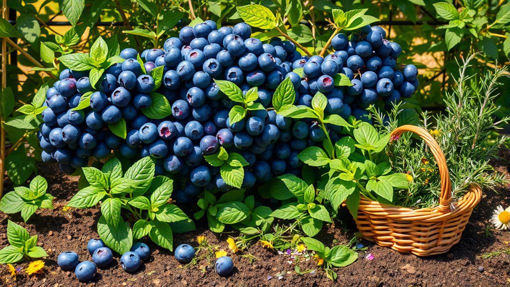 herb infused blueberry gardening