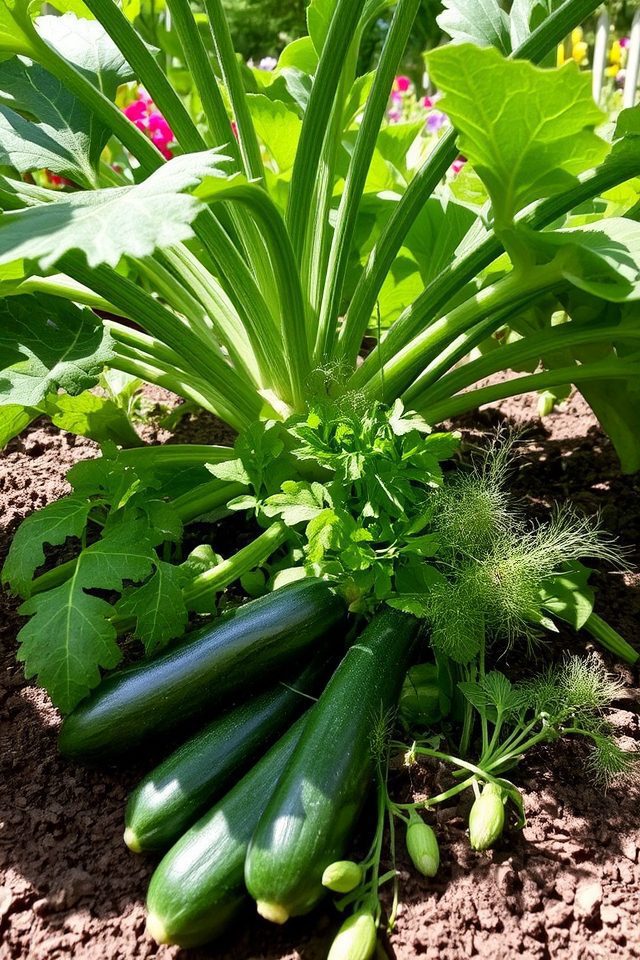 herbs enhance zucchini growth