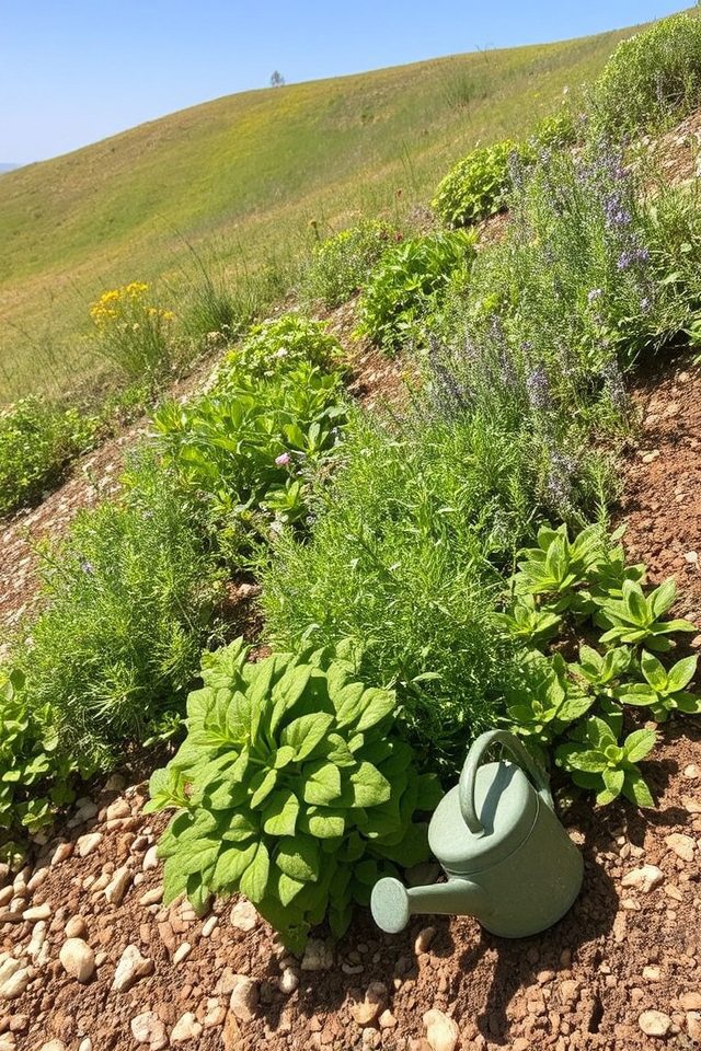 herbs for sloped gardens
