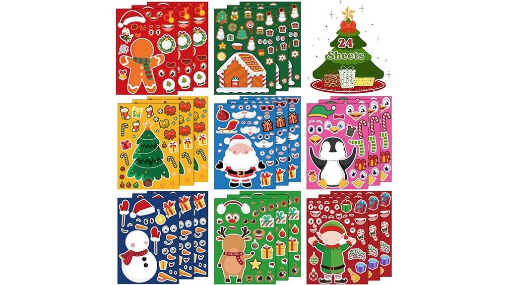 holiday themed sticker collection